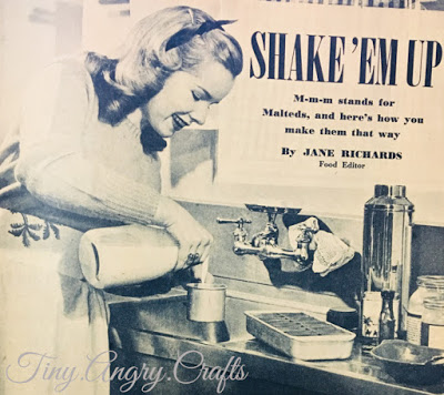 malteds, milkshakes, 1940s recipe, calling all girls magazine
